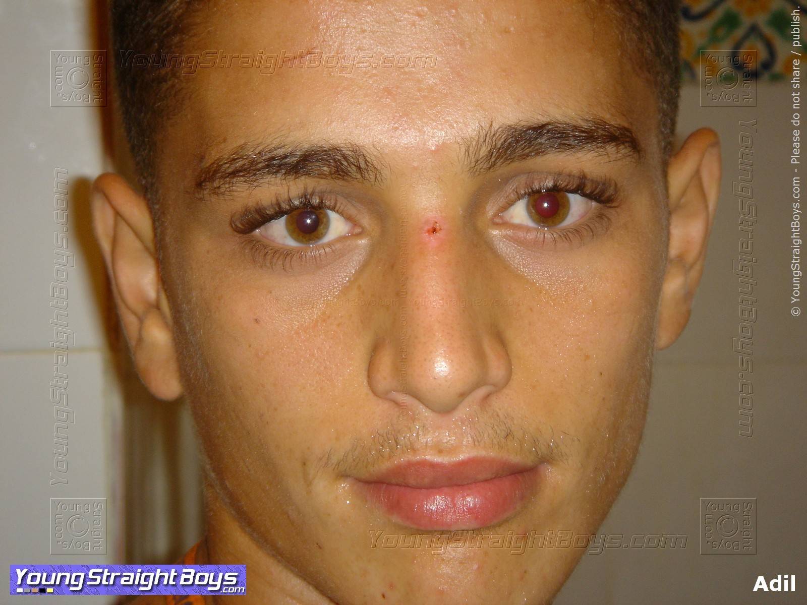 Handsome Arab straight boy Adil face pic